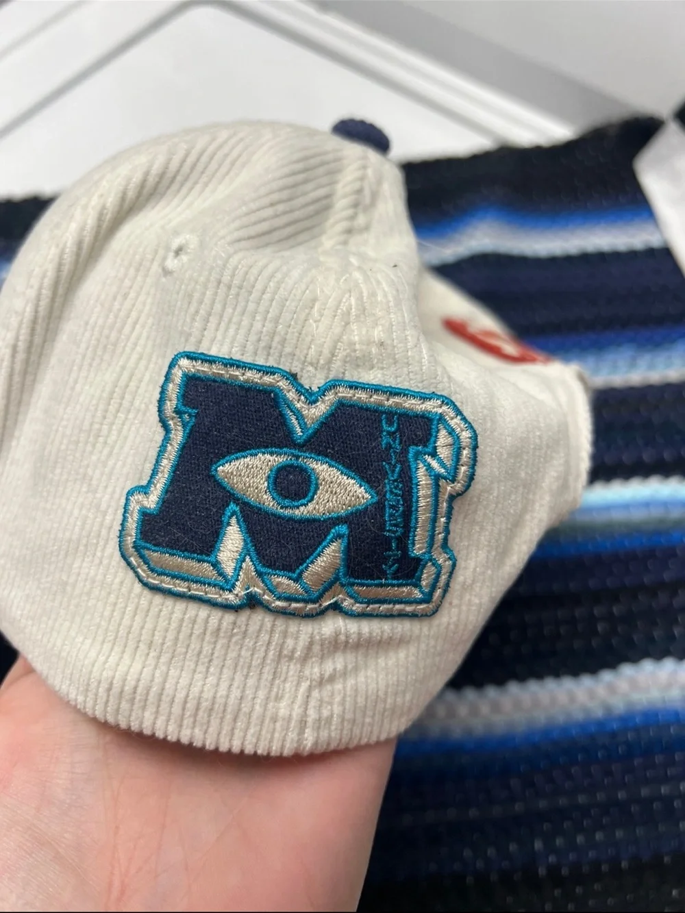 Monsters University Two-Tone Baseball Cap - Cream & Navy